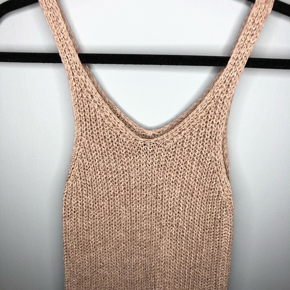 Mood and Madison rose beige sweater tank sz Sm